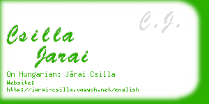 csilla jarai business card